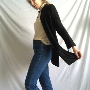 H&M Thin Lightweight Viscose Button Up Black Cardigan Women’s Size 4